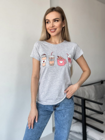 Футболка ISSA Plus модель WN20-423_grey Фото