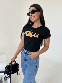 Футболка ISSA Plus модель WN20-424_black Футболка ISSA Plus модель WN20-424_black Фото