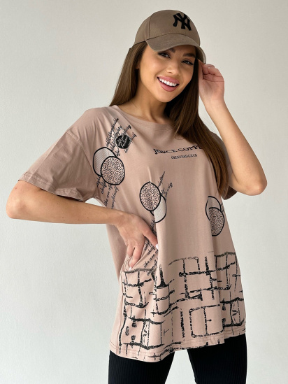 Футболка ISSA Plus модель WN20-425_beige - фото