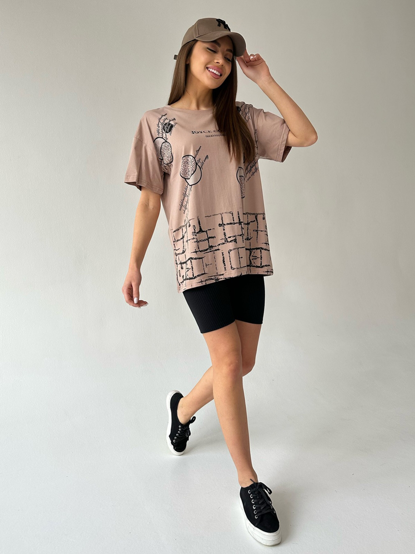 Футболка ISSA Plus модель WN20-425_beige Футболка ISSA Plus модель WN20-425_beige Фото