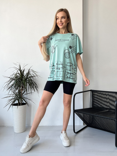 Футболка ISSA Plus модель WN20-425_turquoise - фото
