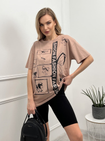 Футболка ISSA Plus модель WN20-426_beige Фото