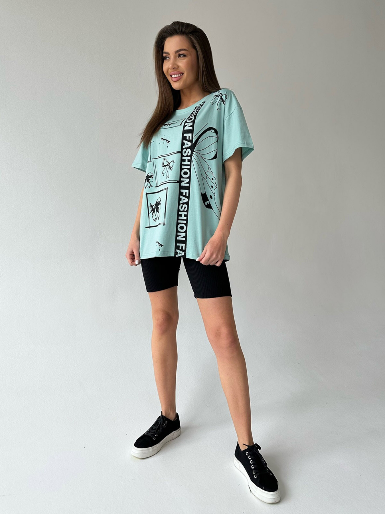 Футболка ISSA Plus модель WN20-426_turquoise Фото