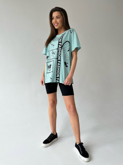 Футболка ISSA Plus модель WN20-426_turquoise — фото 3 - INTERTOP