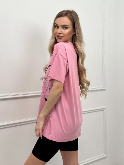 Футболка ISSA Plus модель WN20-426_pink — фото - INTERTOP