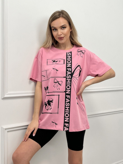 Футболка ISSA Plus модель WN20-426_pink - фото