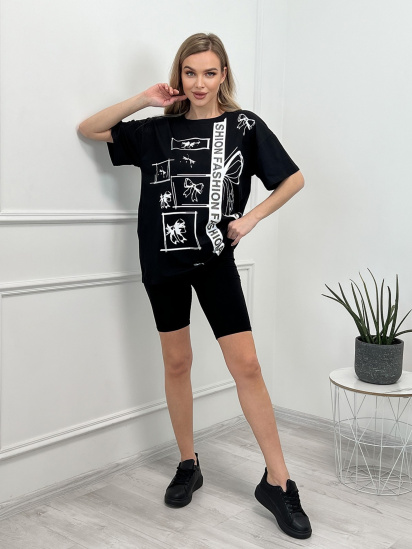 Футболка ISSA Plus модель WN20-426_black — фото 3 - INTERTOP