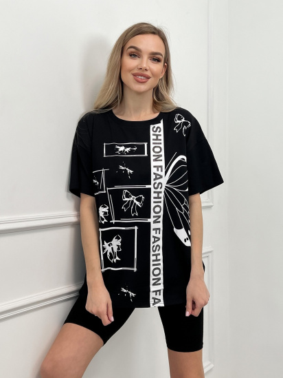 Футболка ISSA Plus модель WN20-426_black - фото