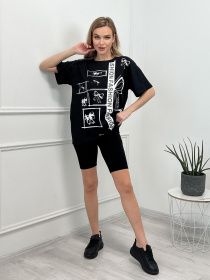 Футболка ISSA Plus модель WN20-426_black Футболка ISSA Plus модель WN20-426_black Фото