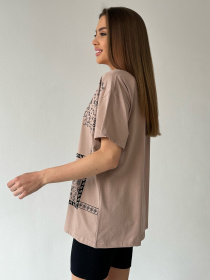 Футболка ISSA Plus модель WN20-427_beige Футболка ISSA Plus модель WN20-427_beige Фото