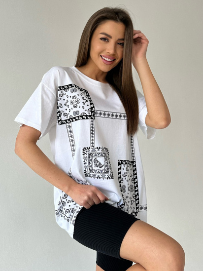 Футболка ISSA Plus модель WN20-427_white — фото 4 - INTERTOP