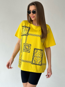 Футболка ISSA Plus модель WN20-427_yellow Футболка ISSA Plus модель WN20-427_yellow Фото