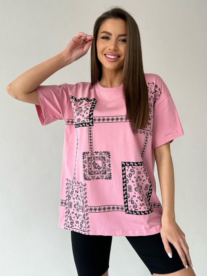 Футболка ISSA Plus модель WN20-427_pink - фото