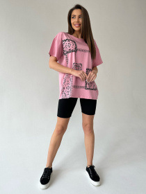 Футболка ISSA Plus модель WN20-427_pink Футболка ISSA Plus модель WN20-427_pink Фото