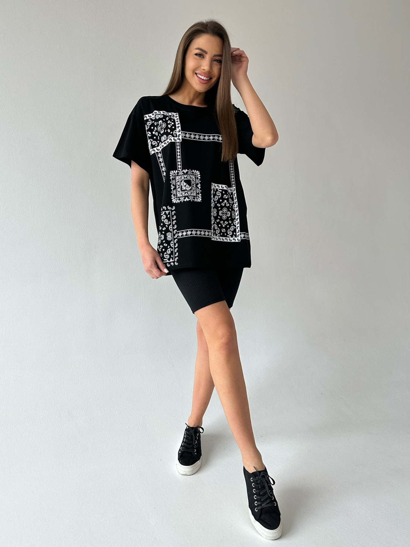 Футболка ISSA Plus модель WN20-427_black Фото