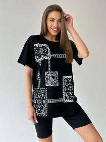 Футболка ISSA Plus модель WN20-427_black Футболка ISSA Plus модель WN20-427_black Фото