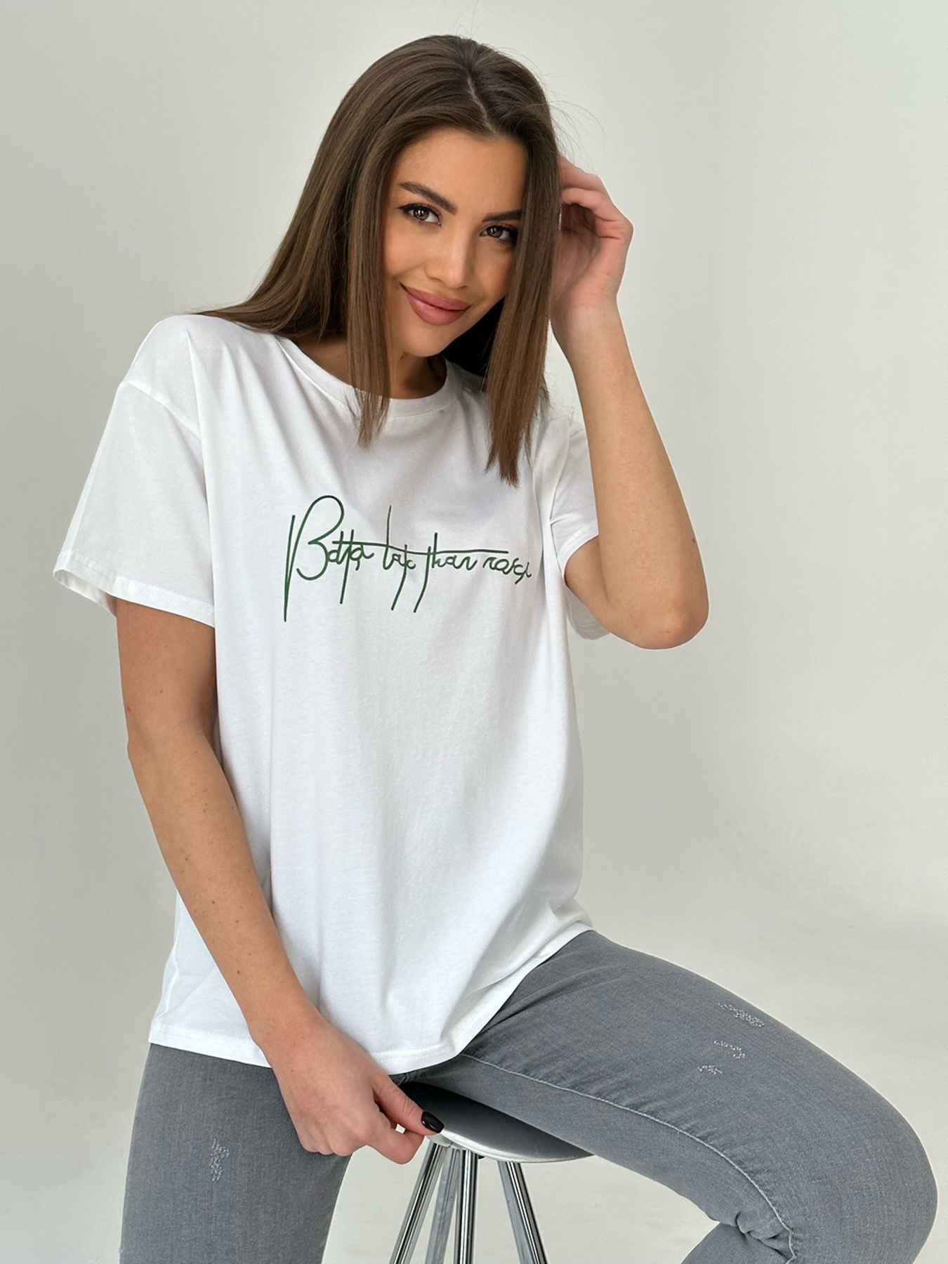 Футболка ISSA Plus модель WN20-428_white Фото