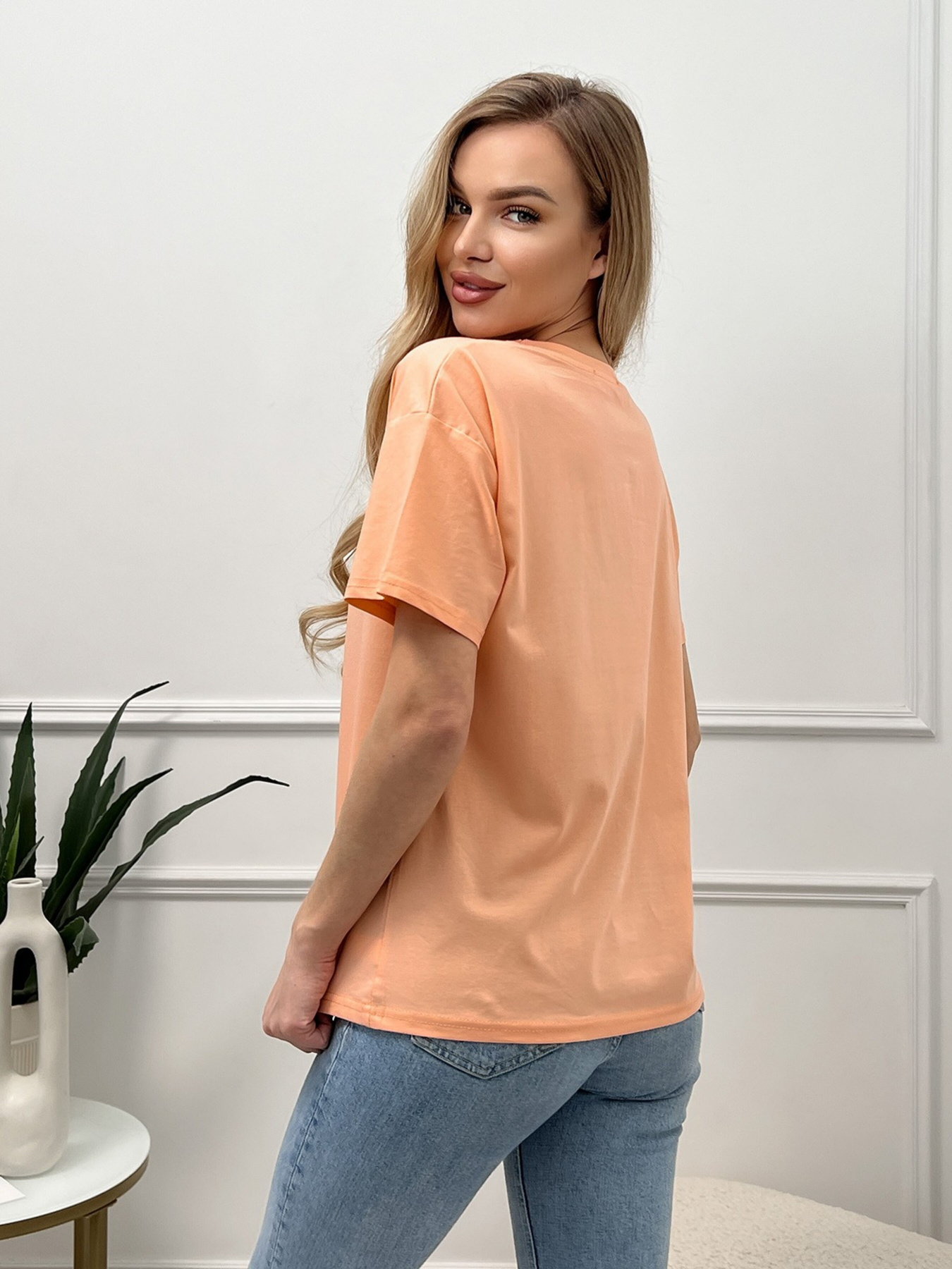Футболка ISSA Plus модель WN20-428_peach Фото
