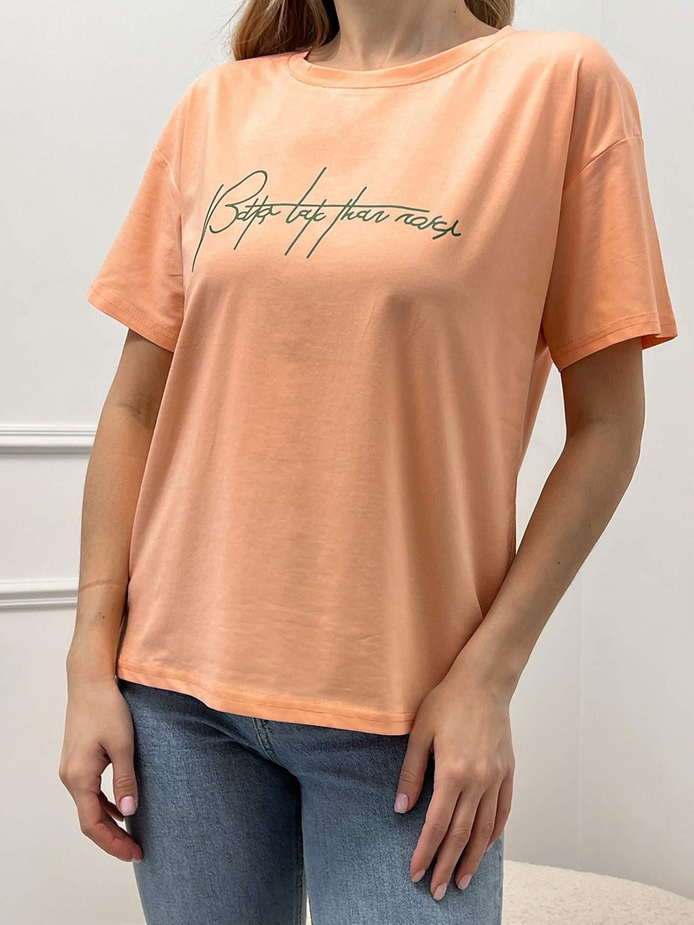 Футболка ISSA Plus модель WN20-428_peach Фото