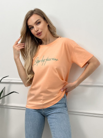 Футболка ISSA Plus модель WN20-428_peach Фото