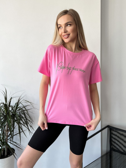 Футболка ISSA Plus модель WN20-428_pink - фото