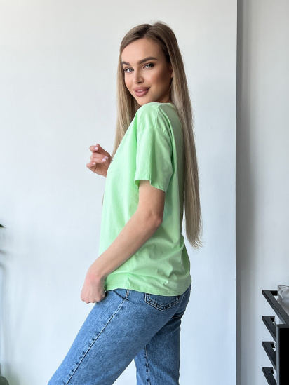 Футболка ISSA Plus модель WN20-428_lightgreen — фото - INTERTOP