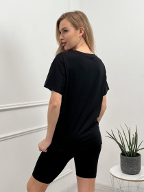 Футболка ISSA Plus модель WN20-428_black Фото