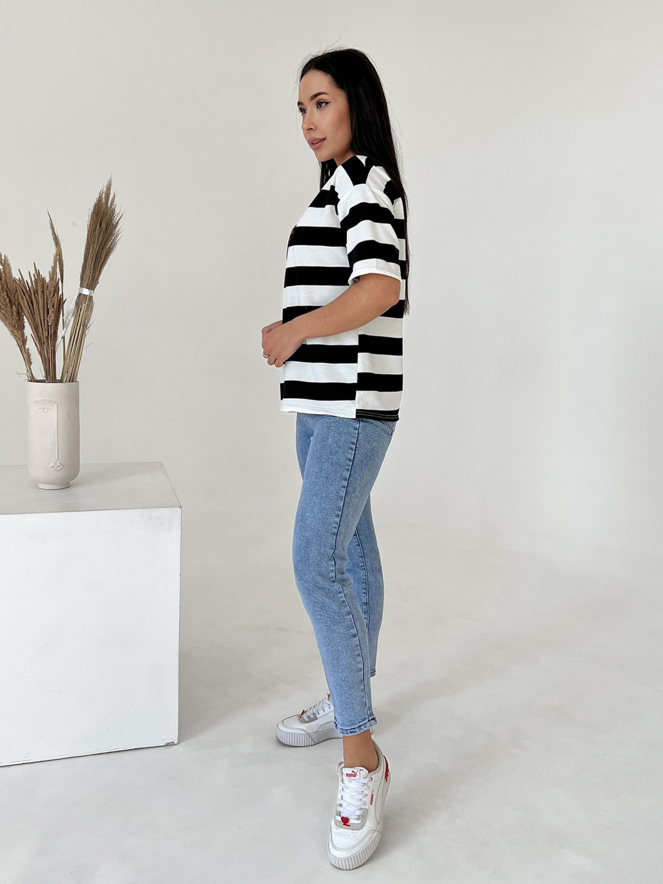 Футболка ISSA Plus модель WN20-430_blackwhite Футболка ISSA Plus модель WN20-430_blackwhite Фото