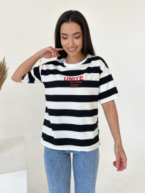 Футболка ISSA Plus модель WN20-430_blackwhite Футболка ISSA Plus модель WN20-430_blackwhite Фото