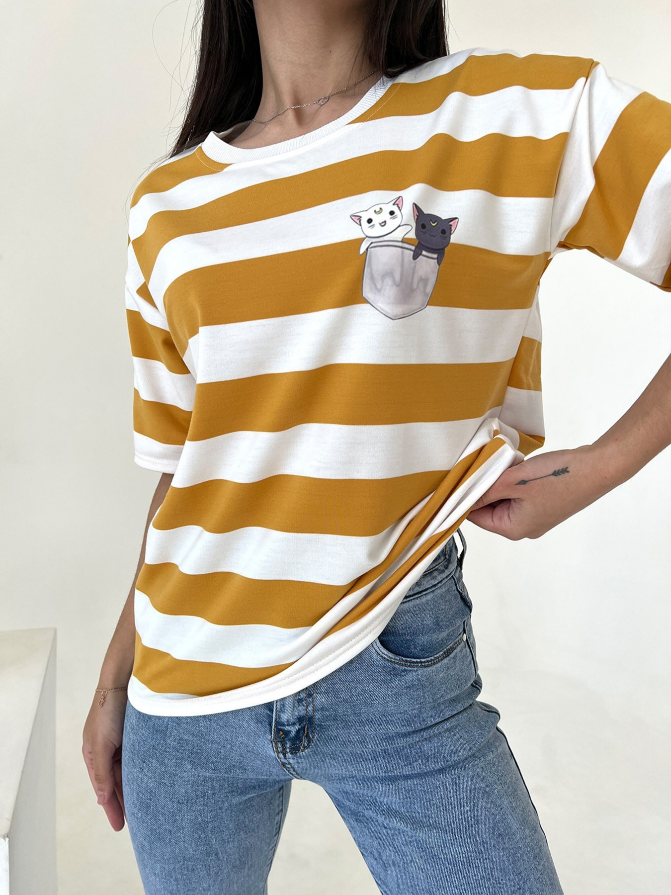 Футболка ISSA Plus модель WN20-431_mustard Фото