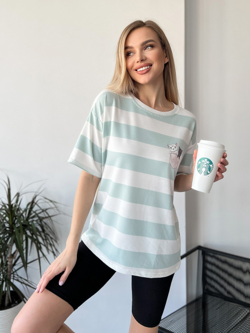 Футболка ISSA Plus модель WN20-431_mint Фото