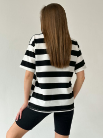 Футболка ISSA Plus модель WN20-431_blackwhite Футболка ISSA Plus модель WN20-431_blackwhite Фото