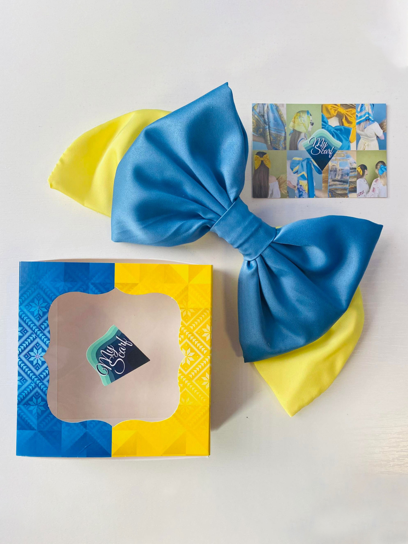 Великий жовто-синій бант. Колекція "Україна" MyScarf модель ba_045 Фото