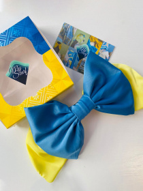 Большой желто-синий бант. Колекція "Україна" MyScarf модель ba_045 Фото
