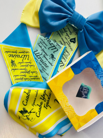 Твилли желто-голубой. Коллекция "Украина". MyScarf модель gt_045 Фото