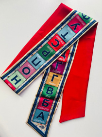 Твіллі дизайнерське "Українська абетка" MyScarf модель gt_046 Фото