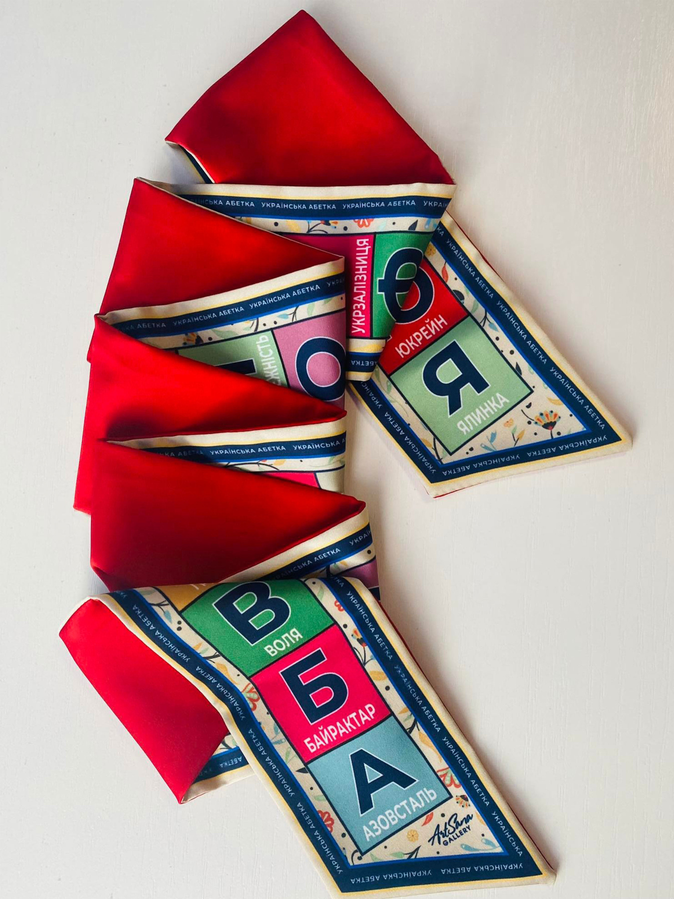 Твилли  дизайнерское "Українська  абетка" MyScarf модель gt_046 Фото