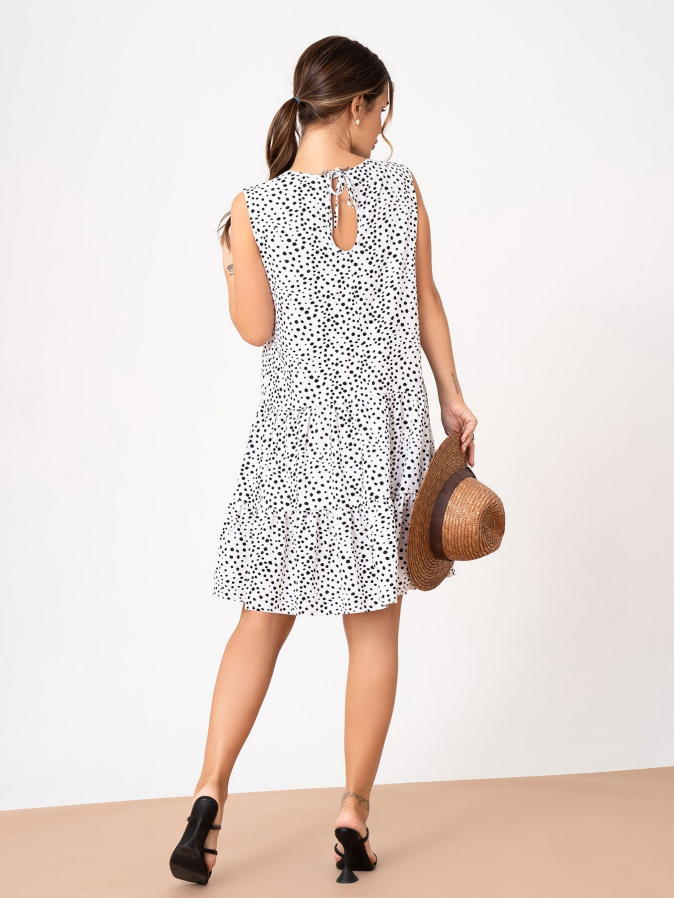 Платье мини ISSA Plus модель 13871_white Фото