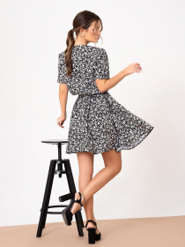 Платье мини ISSA Plus модель 13872_black Фото