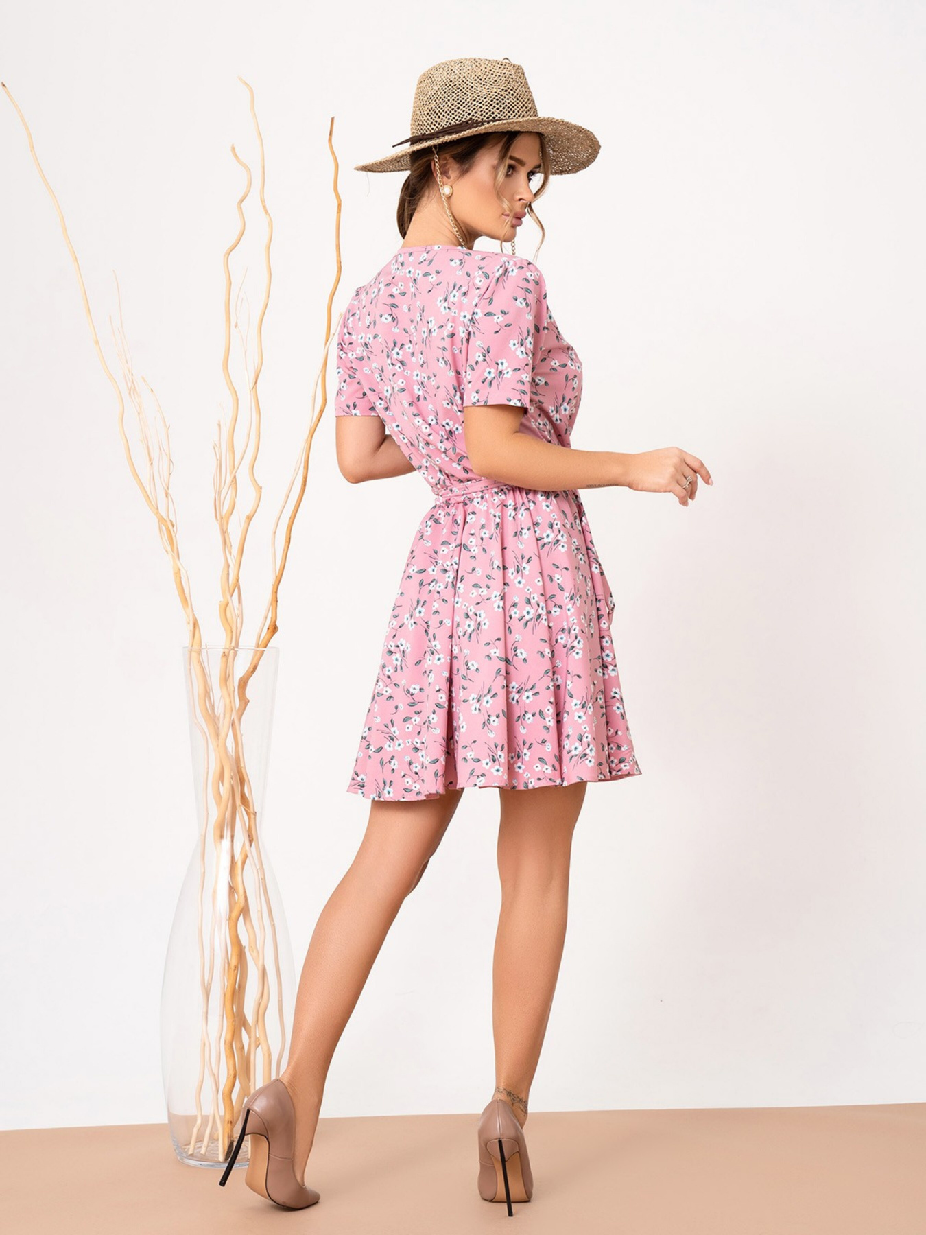 Платье мини ISSA Plus модель 13874_pink Фото