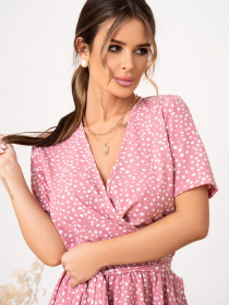 Сукня міні ISSA Plus модель 13875_pink Фото