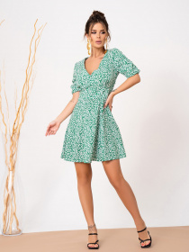 Платье мини ISSA Plus модель 13877_green Фото