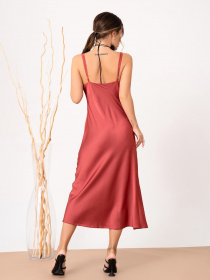 Сукня міді ISSA Plus модель 13882_terracotta Фото