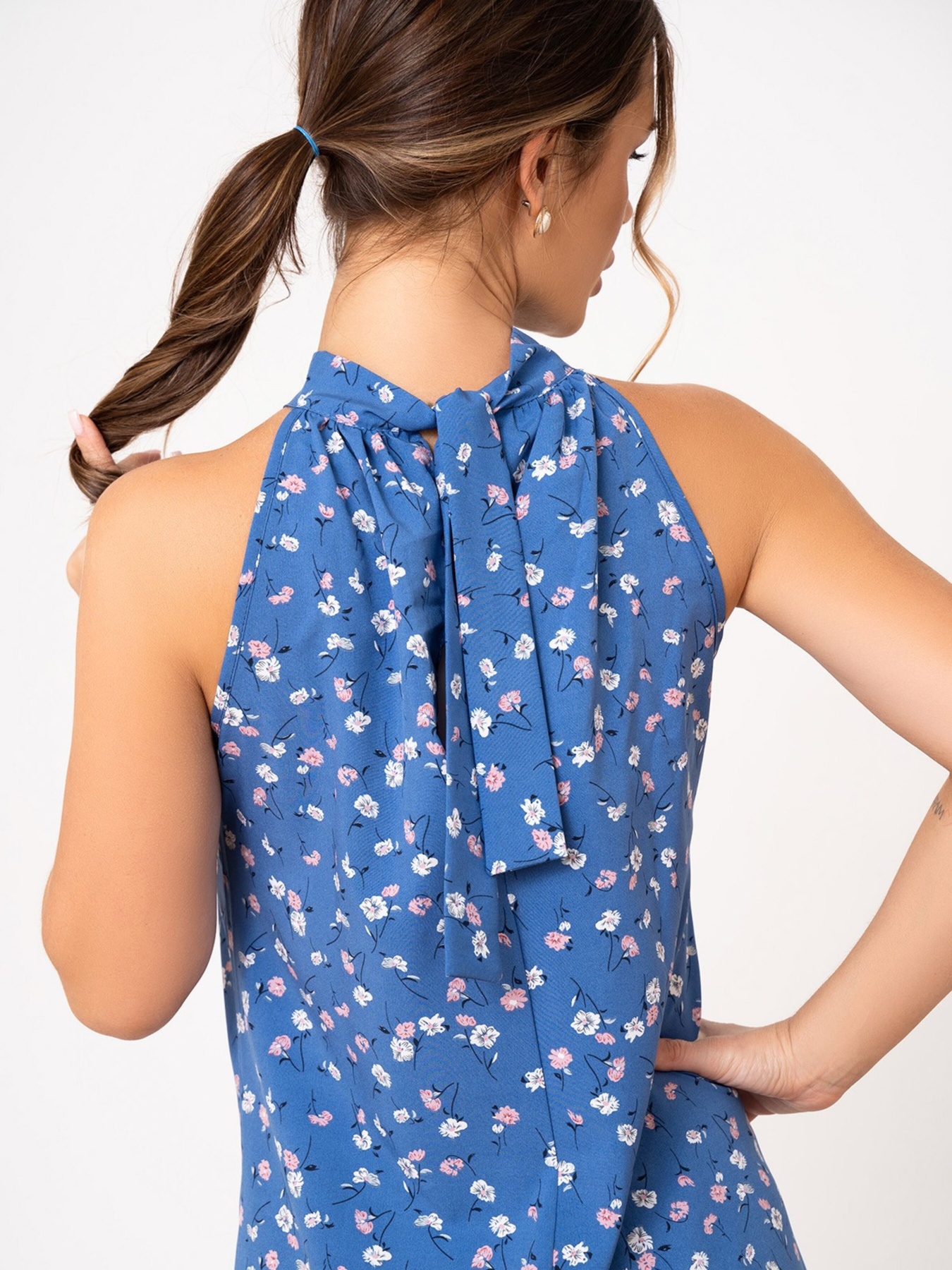 Платье мини ISSA Plus модель SA-248A_blue Фото