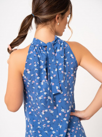 Платье мини ISSA Plus модель SA-248A_blue Фото