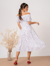 Платье миди ISSA Plus модель SA-413_white Фото