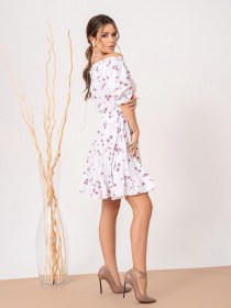 Платье мини ISSA Plus модель SA-461_whitepink Фото