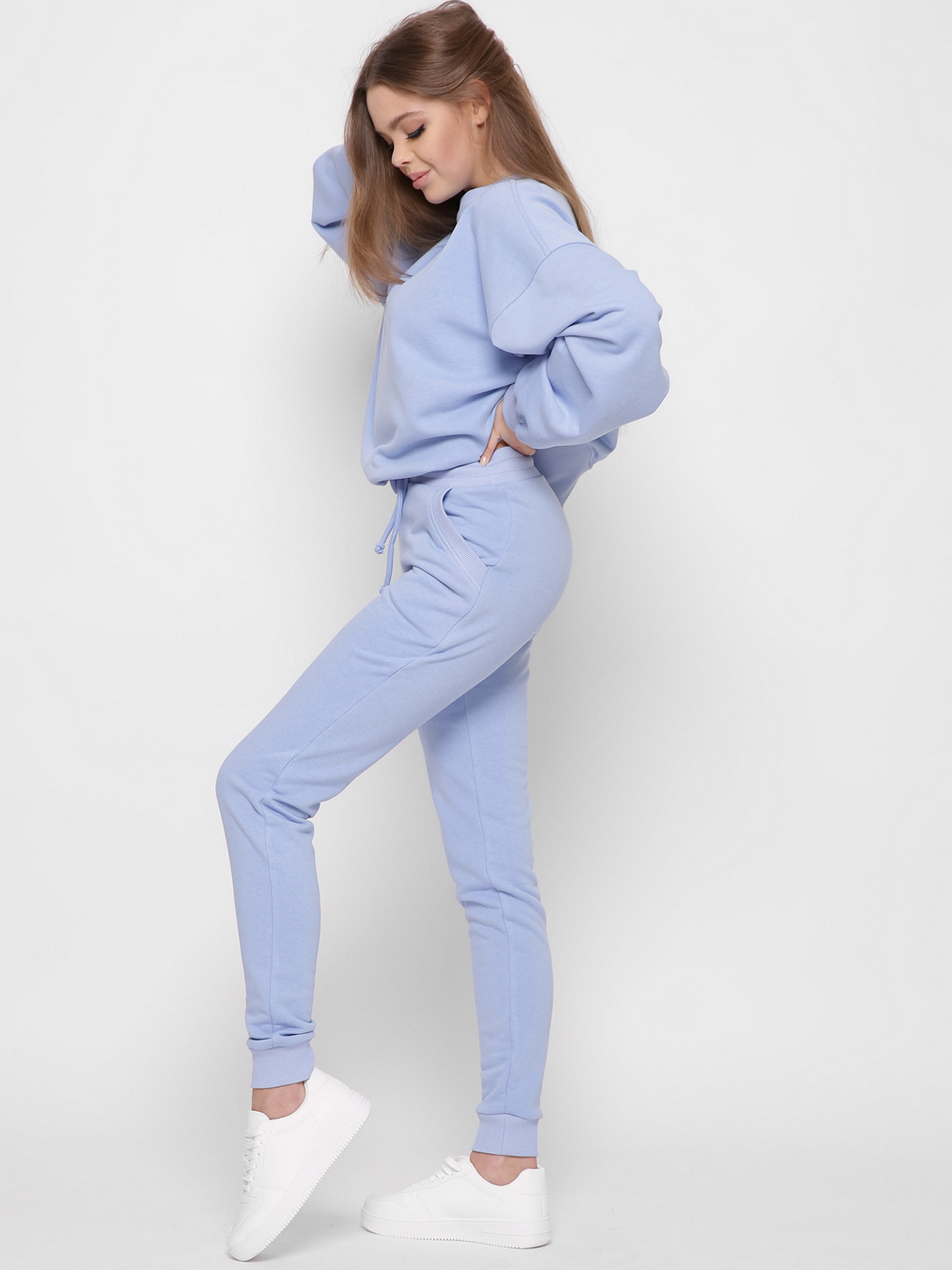 Бавовняні Жіночі Спортивні штани CARICA  (BR428011) колір блакитний