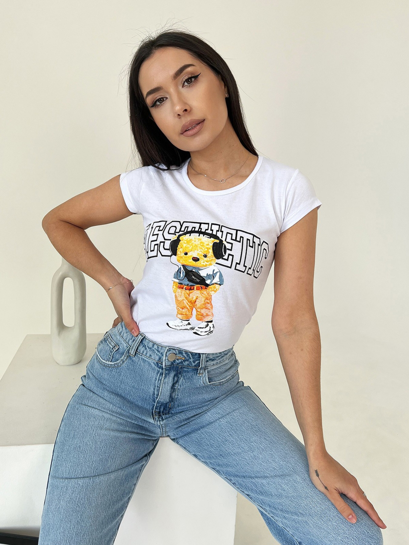 Футболка ISSA Plus модель WN20-433_white Фото