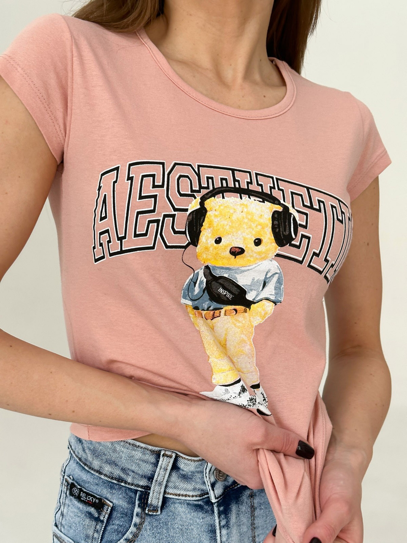 Футболка ISSA Plus модель WN20-433_peach Фото